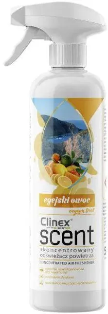 Clinex Scent Aegean Fruit, 500 ml, cu pulverizator, odorizant de camera