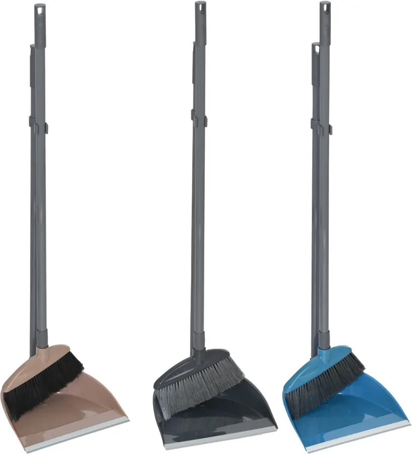 York Set faras + perie, cu coada 87cm, margine din cauciuc, YORK - diverse culori