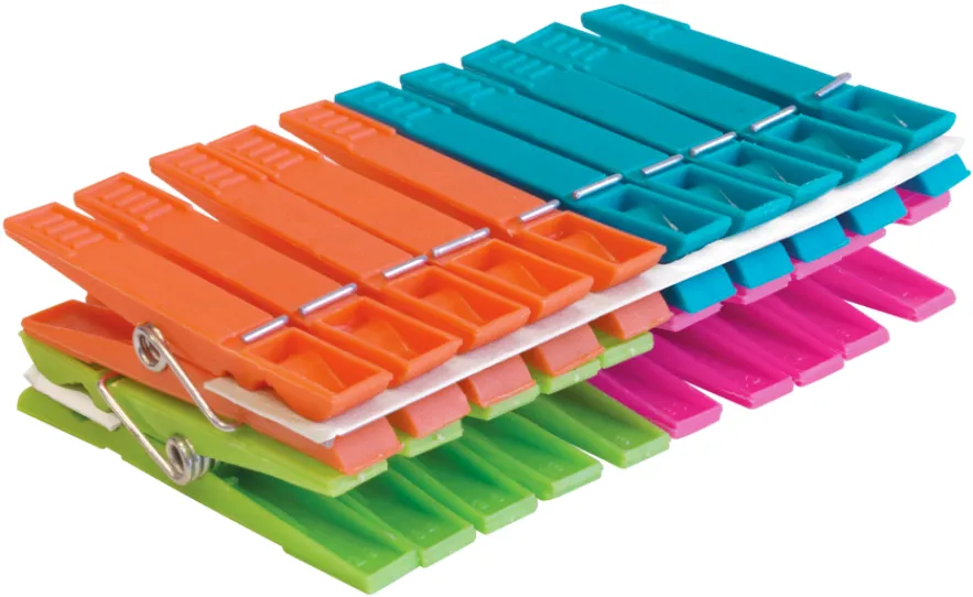 York Clesti pentru rufe, din plastic, 20 buc/set, YORK Standard - culori asortate