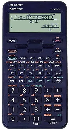 Sharp Calculators Calculator stiintific, 16 digits, 420 functii, 157x78x15mm, SHARP EL-W531TLBBL - albastru