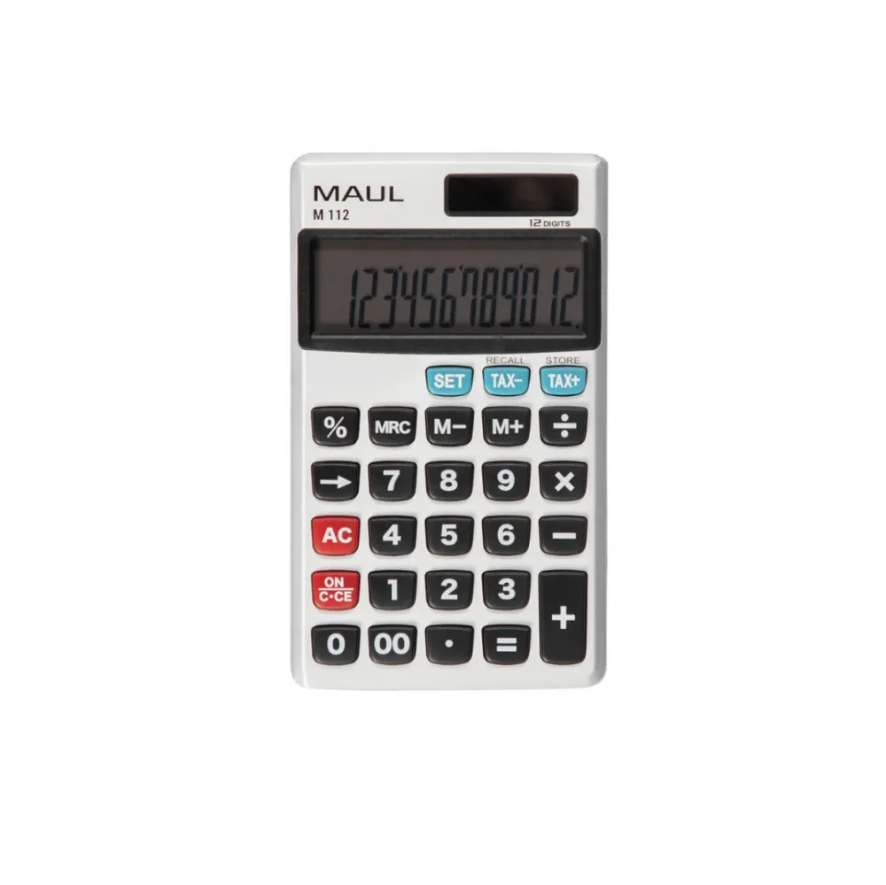 Maul Calculator de buzunar M12, 12 digits - argintiu