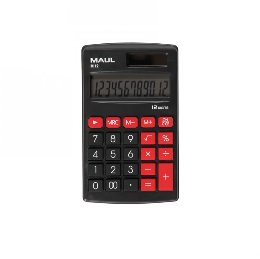 Maul Calculator de buzunar M12, 12 digits - negru