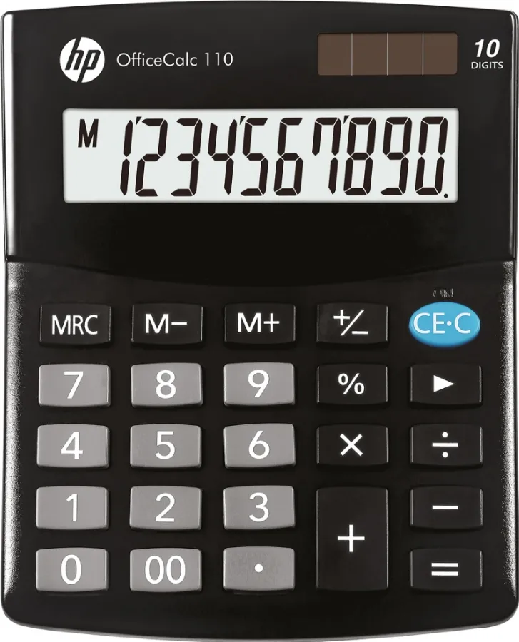 HP Calculator de birou, 10 digits, 125x101x33mm, solar power, HP OC110