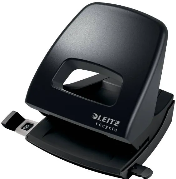 Leitz Perforator plastic LEITZ Recycle NeXXt Series, 30 coli, partial reciclat, negru
