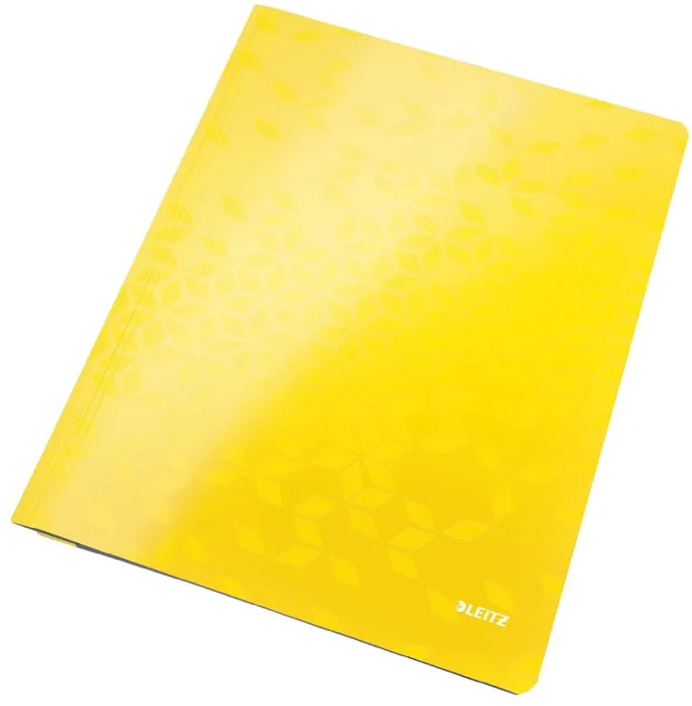 Leitz Dosar cu sina LEITZ WOW, carton laminat, FSC, A4, 250 coli, galben