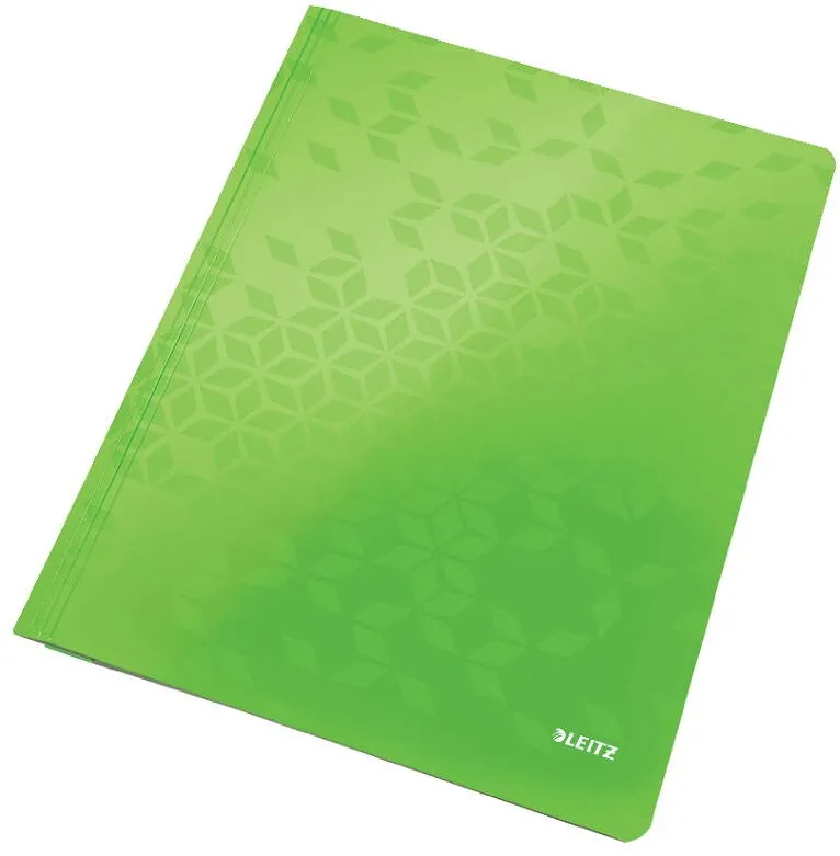 Leitz Dosar cu sina LEITZ WOW, carton laminat, FSC, A4, 250 coli, verde