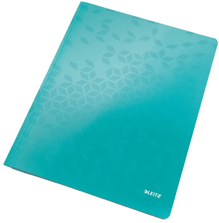 Leitz Dosar cu sina LEITZ WOW, carton laminat, FSC, A4, 250 coli, turcoaz