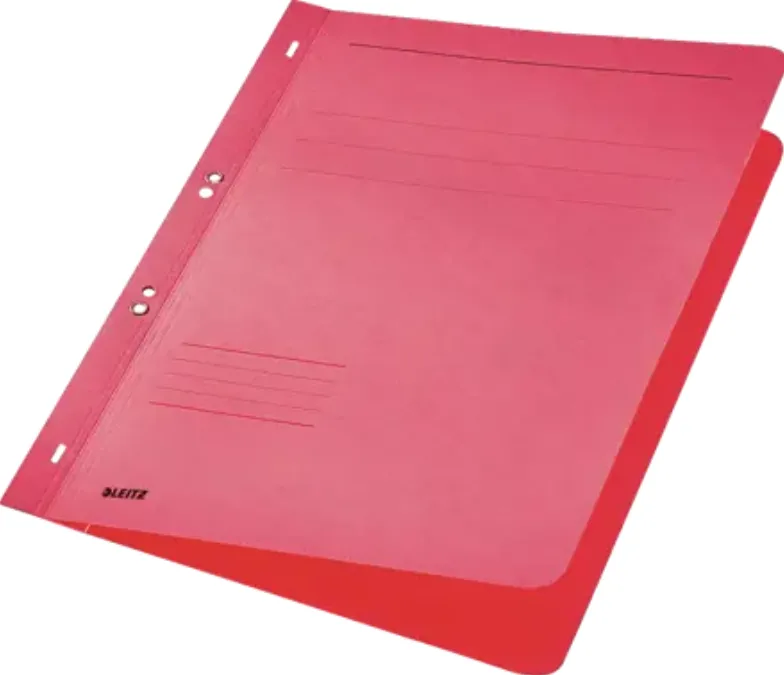 Leitz Dosar cu sina Leitz 1/1, carton, A4, cu capse, 170 coli, rosu