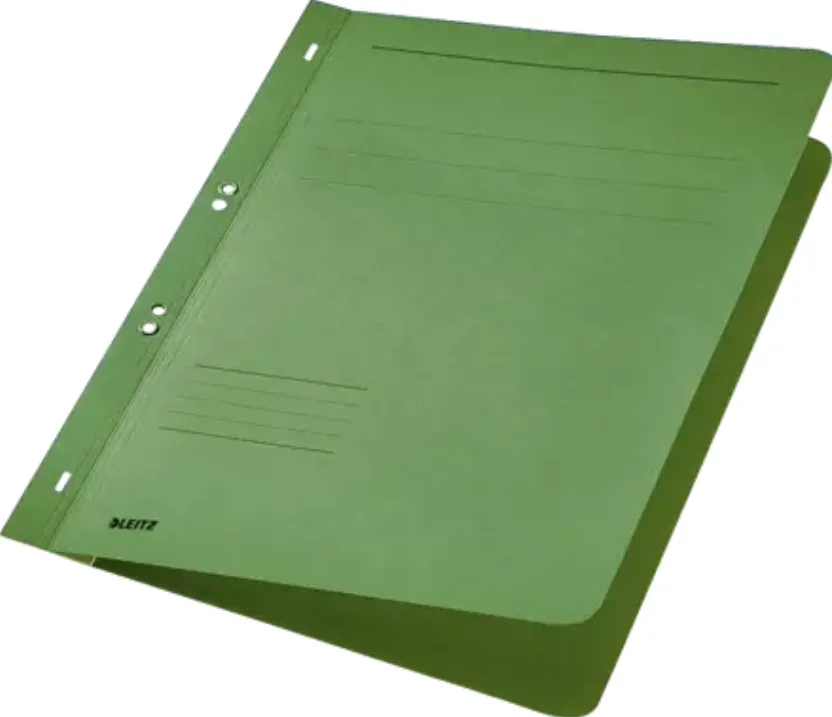Leitz Dosar cu sina Leitz 1/1, carton, A4, cu capse, 170 coli, verde
