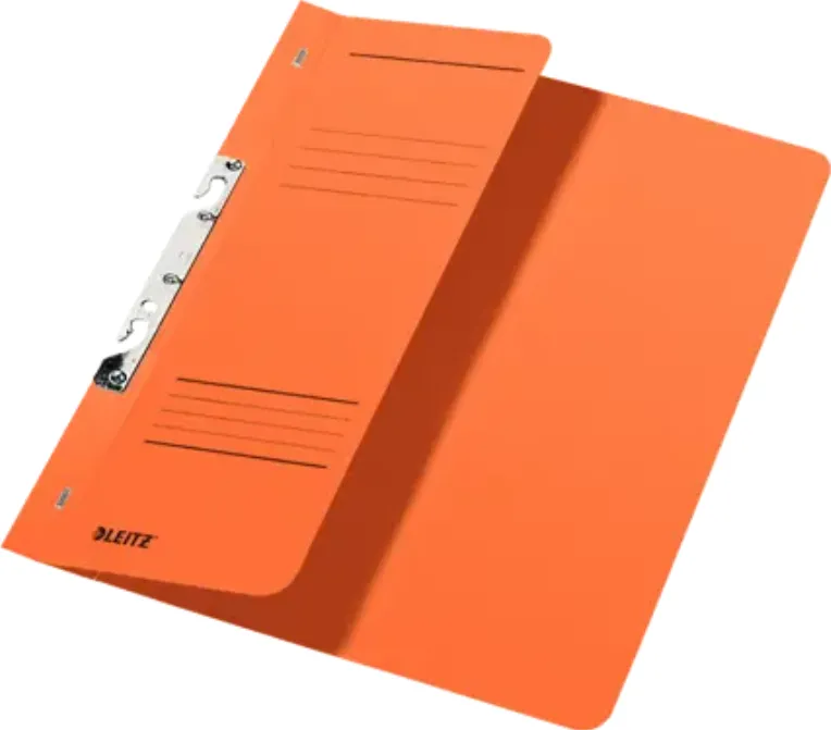 Leitz Dosar cu sina Leitz 1/2, carton, A4, incopciat, 170 coli, orange