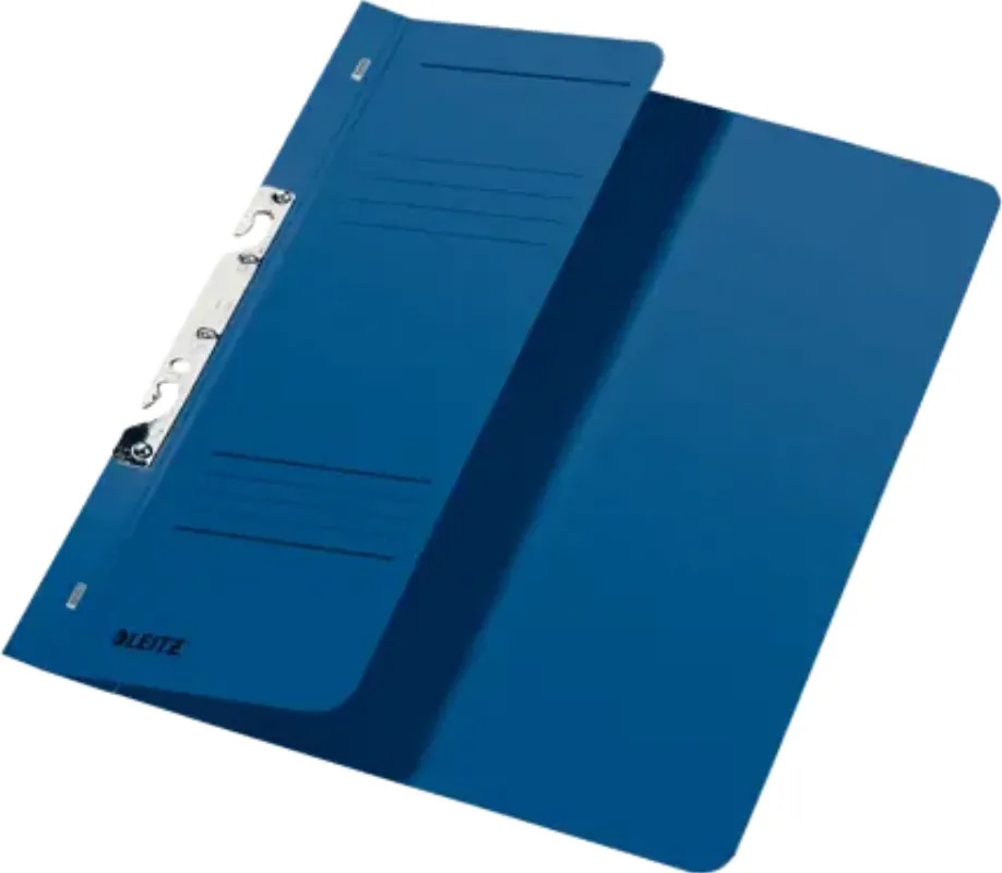 Leitz Dosar cu sina Leitz 1/2, carton, A4, incopciat, 170 coli, albastru