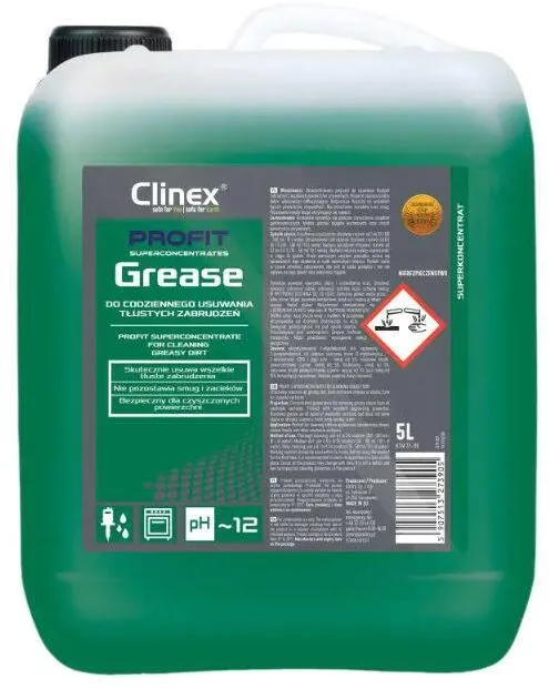 Clinex PROFIT Grease, 5litri, superconcentrat, curatare grasime de pe supraf rezistente la apa