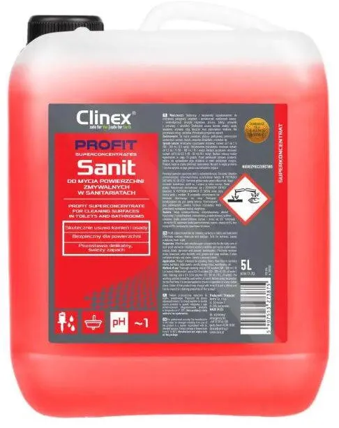 Clinex PROFIT Sanit, 5 litri, solutie superconcentrata, curatare suprafete sanitare/bai