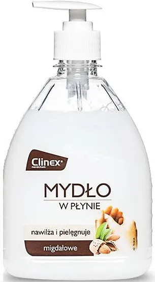 Clinex Liquid Soap, 500 ml, cu pompita, sapun lichid pentru spalatul mainilor - miros de migdale