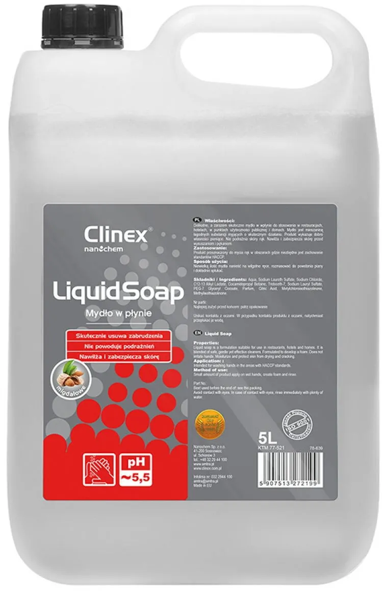 Clinex Liquid Soap, 5 litri, sapun lichid pentru spalatul mainilor