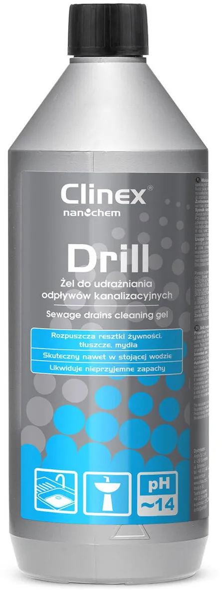 Clinex Drill, 1 litru, solutie gel, pentru desfundat tevi