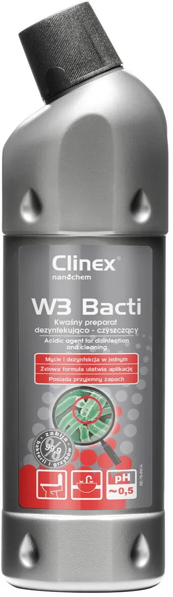 Clinex W3 Bacti, 1 litru, solutie pentru curatare si dezinfectare diverse suprafete