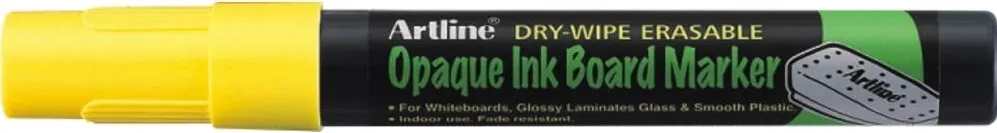 Artline Marker cu cerneala opaca, ARTLINE, pentru table de scris, varf 2.0mm - galben fluorescent