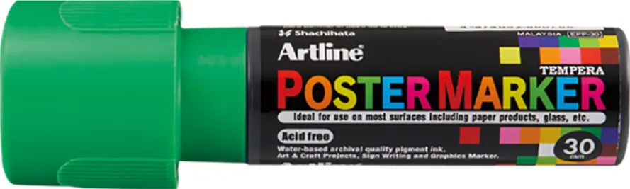 Artline Marker pentru poster ARTLINE, corp plastic, varf tesit 30mm - verde fluorescent