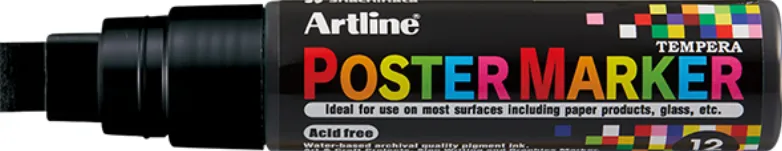 Artline Marker pentru poster ARTLINE, corp plastic, varf tesit 12mm - negru