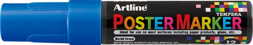 Artline Marker pentru poster ARTLINE, corp plastic, varf tesit 12mm - albastru