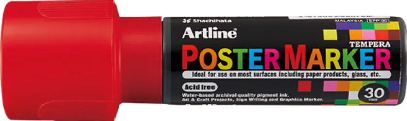 Artline Marker pentru poster ARTLINE, corp plastic, varf tesit 30mm - rosu