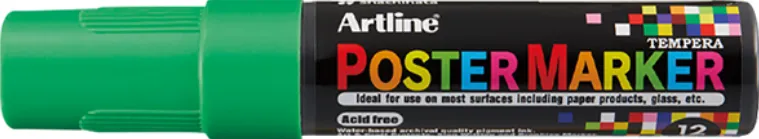 Artline Marker pentru poster ARTLINE, corp plastic, varf tesit 12mm - verde fluorescent