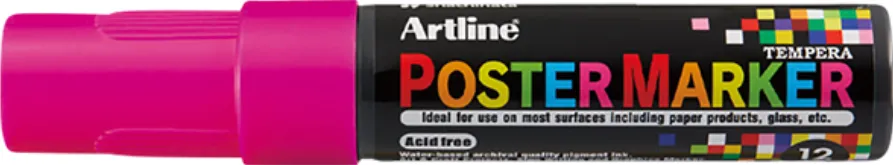 Artline Marker pentru poster ARTLINE, corp plastic, varf tesit 12mm - roz fluorescent