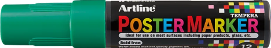 Artline Marker pentru poster ARTLINE, corp plastic, varf tesit 12mm - verde