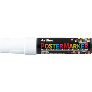Artline Marker pentru poster ARTLINE, corp plastic, varf tesit 12mm - alb