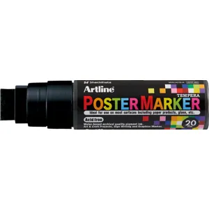 Artline Marker pentru poster ARTLINE, corp plastic, varf tesit 20mm - negru