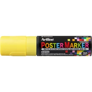 Artline Marker pentru poster ARTLINE, corp plastic, varf tesit 20mm - galben fluorescent