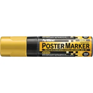 Artline Marker pentru poster ARTLINE, corp plastic, varf tesit 20mm - auriu