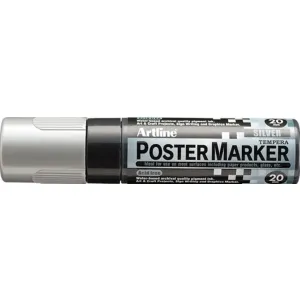 Artline Marker pentru poster ARTLINE, corp plastic, varf tesit 20mm - argintiu