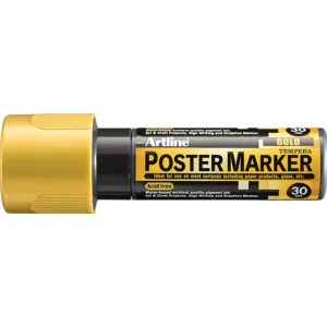 Artline Marker pentru poster ARTLINE, corp plastic, varf tesit 30mm - auriu