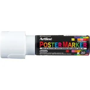 Artline Marker pentru poster ARTLINE, corp plastic, varf tesit 30mm - alb