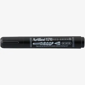 Artline Permanent marker ARTLINE 170 Eco Green - Dry safe 2 weeks, corp plastic, varf rotund 2.0mm - negru
