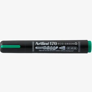 Artline Permanent marker ARTLINE 170 Eco Green - Dry safe 2 weeks, corp plastic, varf rotund 2.0mm - verde