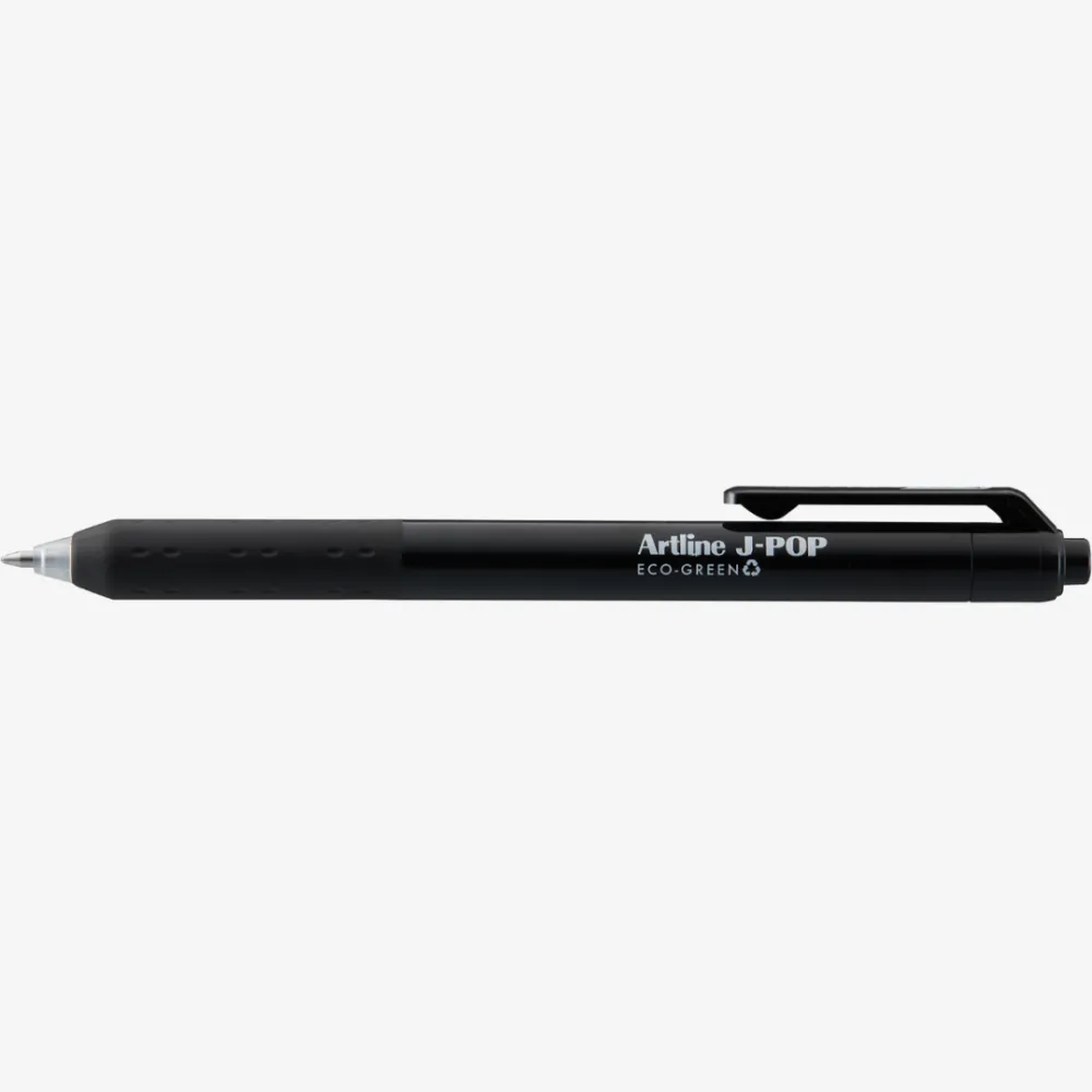 Artline Pix cu gel ARTLINE J-Pop Eco Green, rubber grip, varf 0.7mm - negru