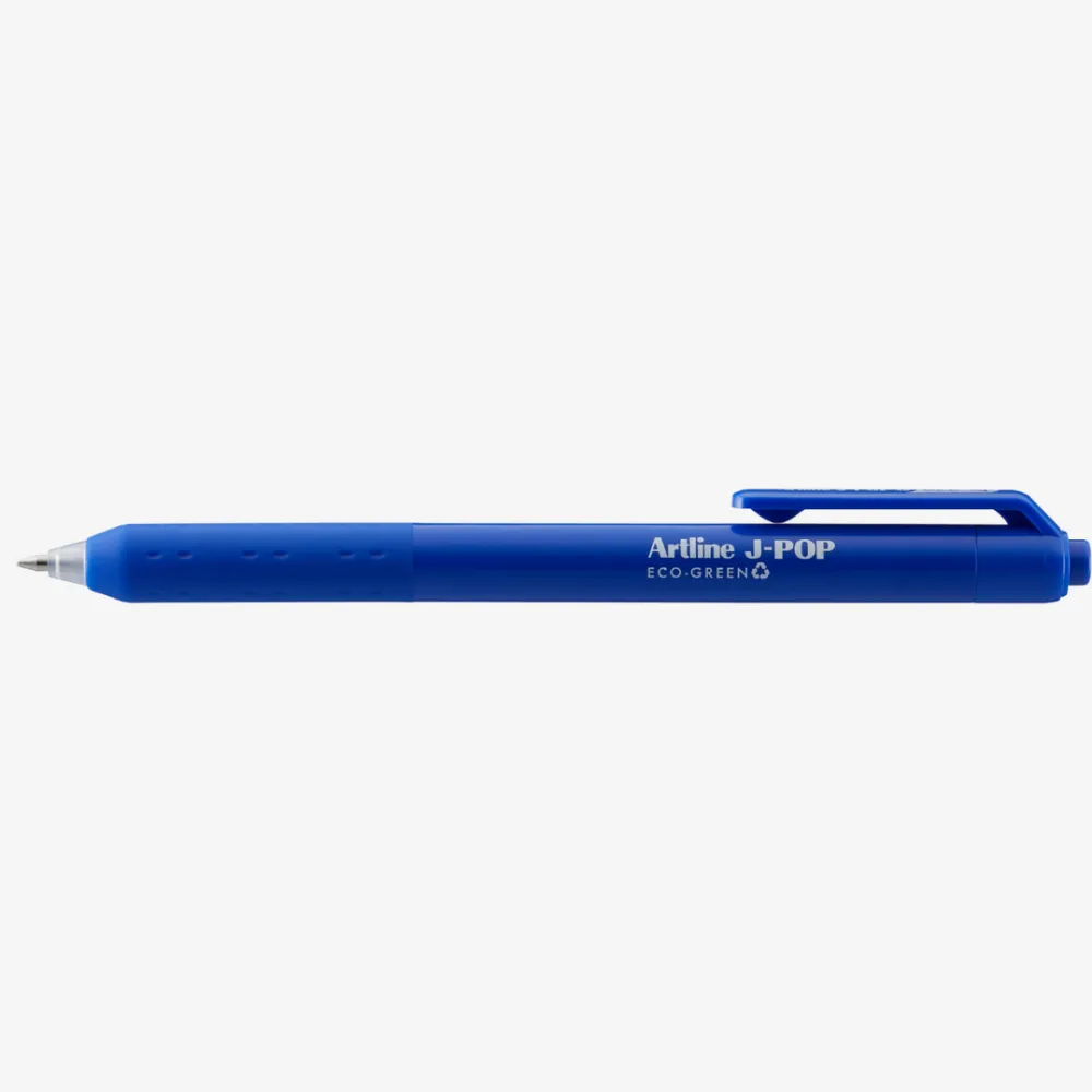 Artline Pix cu gel ARTLINE J-Pop Eco Green, rubber grip, varf 0.7mm - albastru