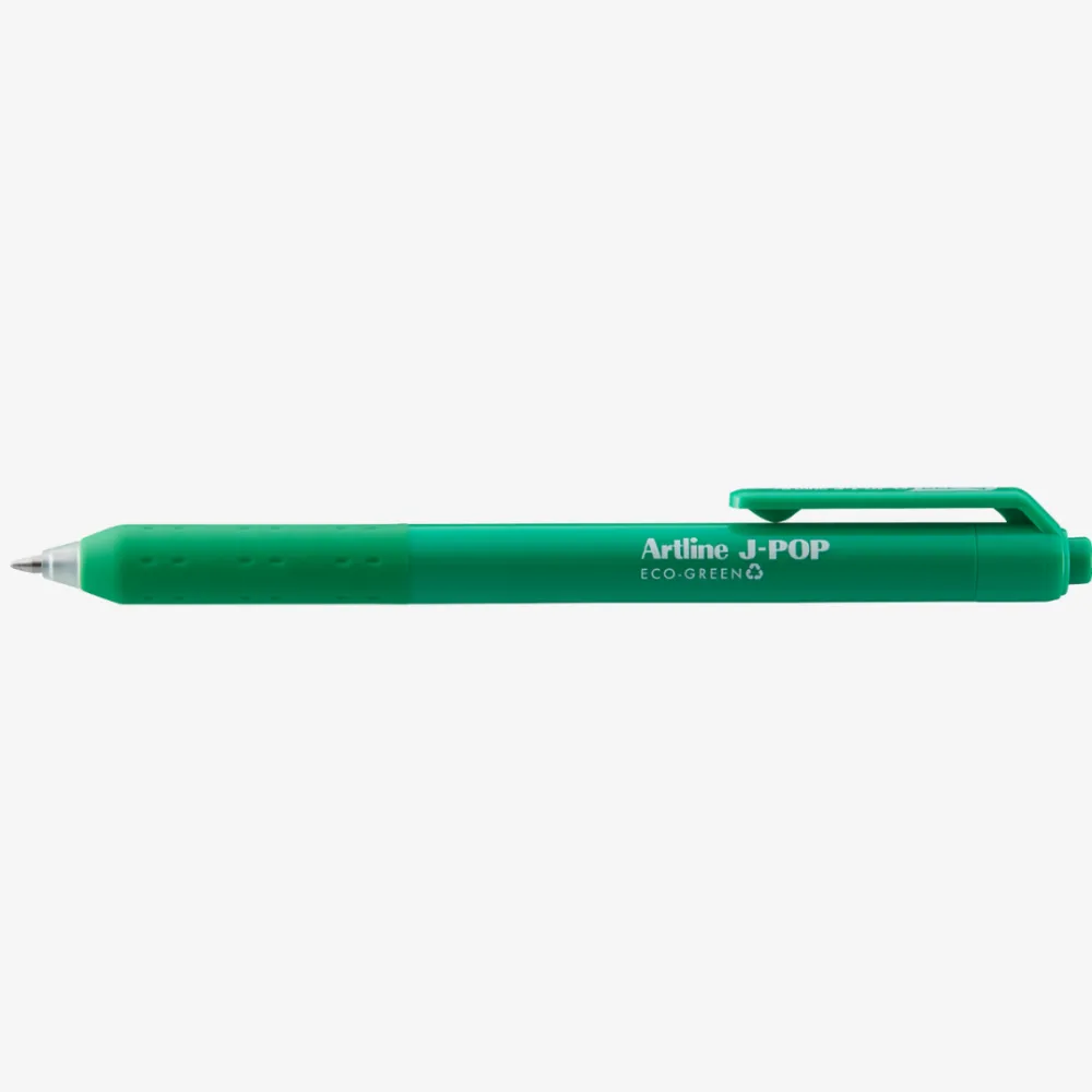Artline Pix cu gel ARTLINE J-Pop Eco Green, rubber grip, varf 0.7mm - verde