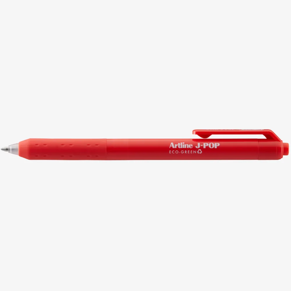 Artline Pix cu gel ARTLINE J-Pop Eco Green, rubber grip, varf 0.7mm - rosu