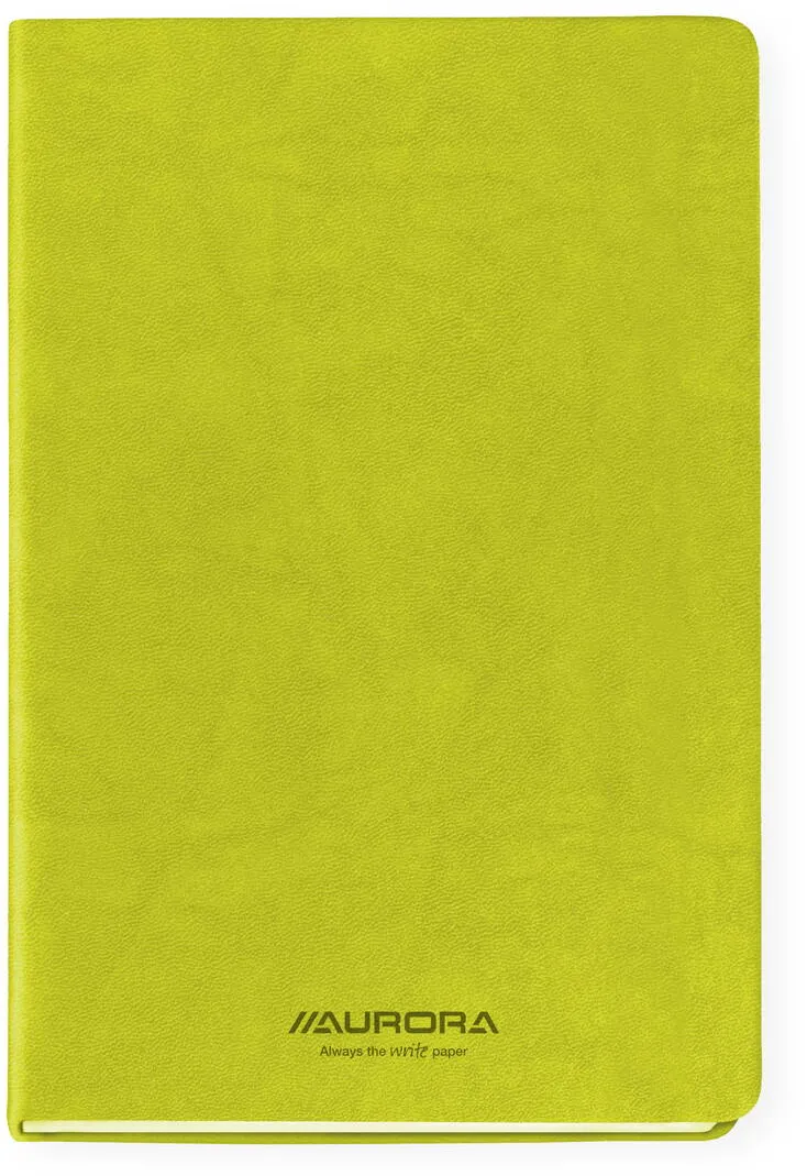 Aurora Caiet A5, 192 file - hartie FSC 80gsm, coperta soft-touch verde, AURORA Capri - dictando