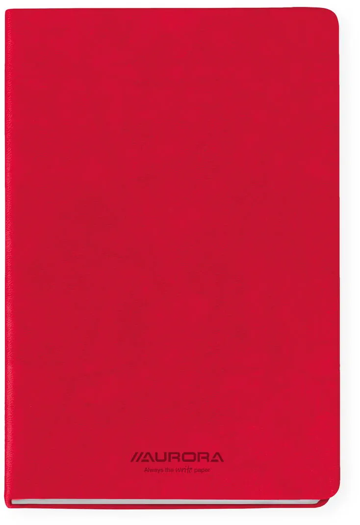 Aurora Caiet A5, 192 file - hartie FSC 80gsm, coperta soft-touch rosu, AURORA Capri - dictando