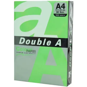 Double A Hartie color pentru copiator A4, 80gsm, 100coli/top, Double A - parrot intens