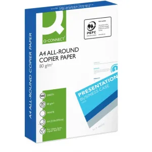 Q-CONNECT Hartie alba pentru copiator A4, 80gsm, 500coli/top, clasa C, Q-Connect