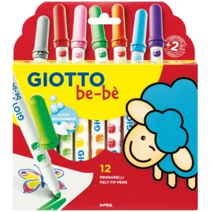 GIOTTO Carioca super lavabila, varf 5mm, 12 culori/cutie, GIOTTO be-be