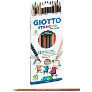 GIOTTO Creioane colorate, culori tonurile pielii, 12 culori/cutie, GIOTTO Stilnovo Skin Tones