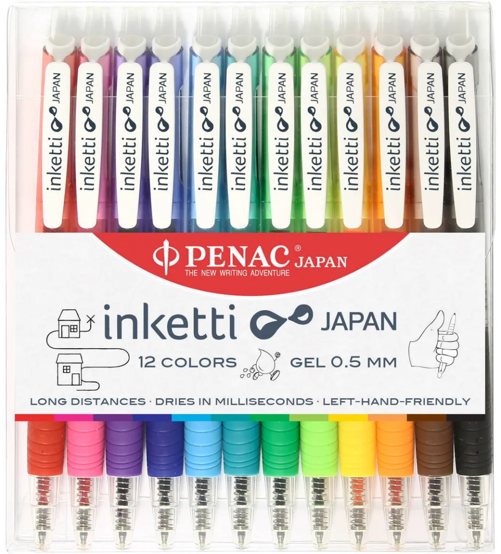 Penac Set 12 pixuri cu gel PENAC Inketti 0.5mm - culori asortate