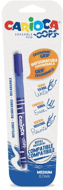 Carioca Pix erasable, 0.7mm, CARIOCA Oops - albastru